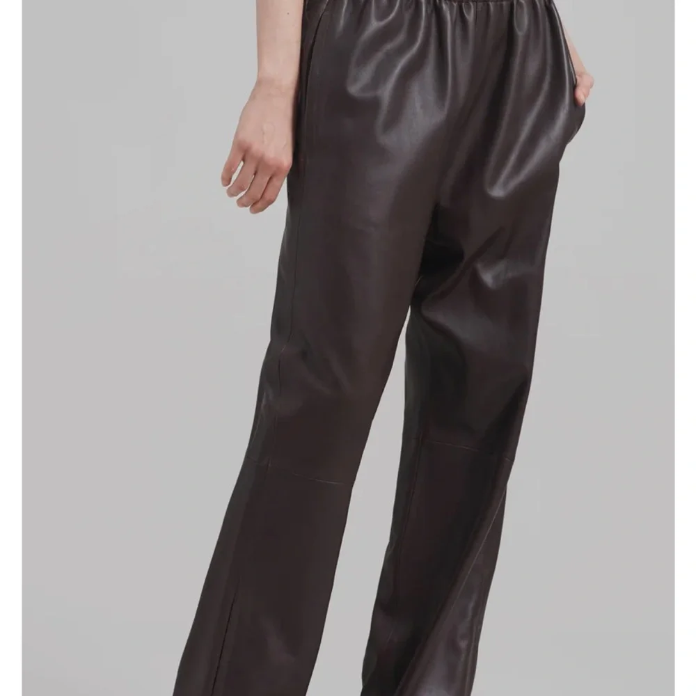 The Frankie Shop Kevin Leather Pants, Brown, NWT, Medium - Picture 4 of 16